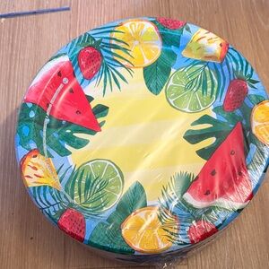 Tropical Fruit Paper Plates 85 ct